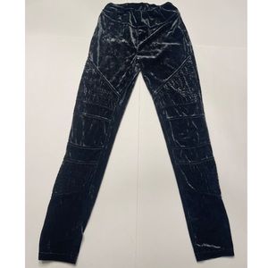 Others Follow Brand Velvet Super Soft Tights, Size Small Gray Black, Leggings